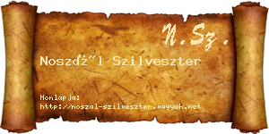 Noszál Szilveszter névjegykártya
