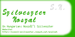 szilveszter noszal business card